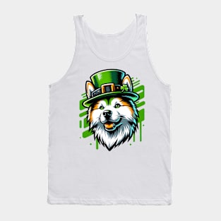 Kishu Ken Dog Enjoys Saint Patrick's Day Fun Tank Top